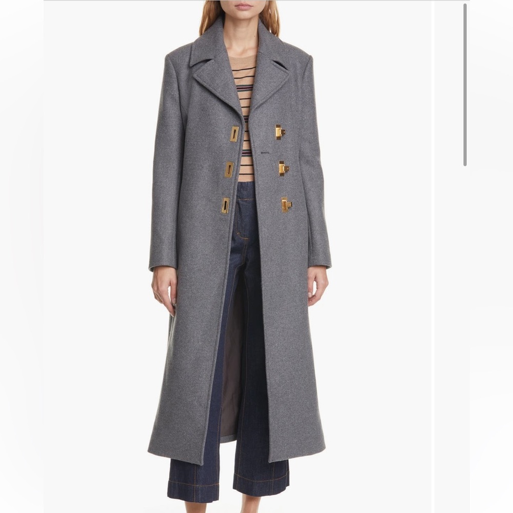 Tory Burch Gray Pea Coat